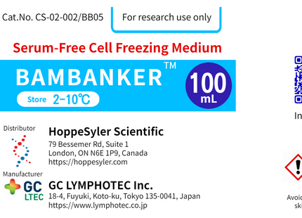 Bambanker Serum-Free Cell Freezing Medium, 100 mL